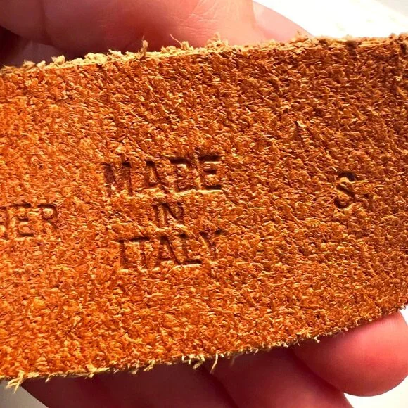 Fabio Corti-Women's Small Distressed Green Genuine Leather Made in Italy Belt - Picture 14 of 16